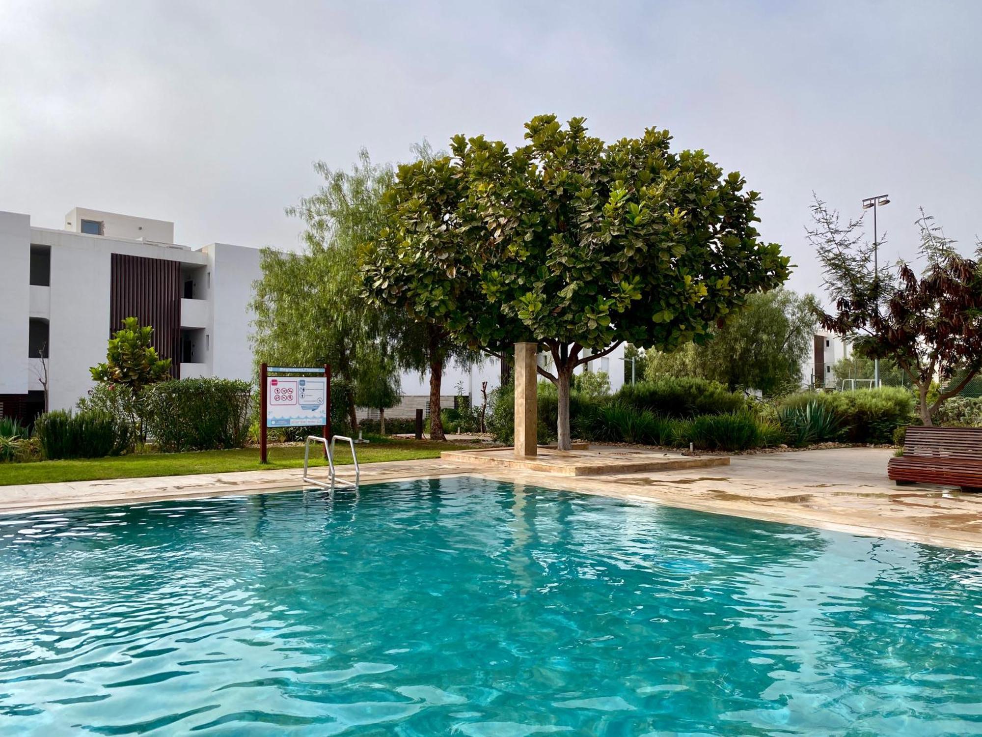 Luxurious Golf & Sea View Beach Apartment With Pool Access - Tamourrit, Taghazout Bay 외부 사진